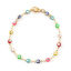 Imagen de 304 Acero Inoxidable Pulseras Chapado en Oro Multicolor Mal de ojo Esmalte 18.7cm longitud, 1 Unidad