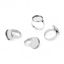 Image de Bagues Ajustable en  Acier Inoydable Rond Cabochon Rapportable     