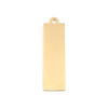 Picture of 304 Stainless Steel Pendants Rectangle Gold Plated Blank Stamping Tags 40mm x 11mm, 1 Piece