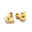 Image de Perles en 304 Acier Inoxydable Signe Doré " & " 7mm x 7mm, Taille de Trou: 2.4mm, 1 Pièce