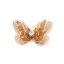 Immagine di Ottone Filigree Stamping Charms Oro Placcato Farfalla Trasparente Strass 23mm x 16mm, 5 Pz