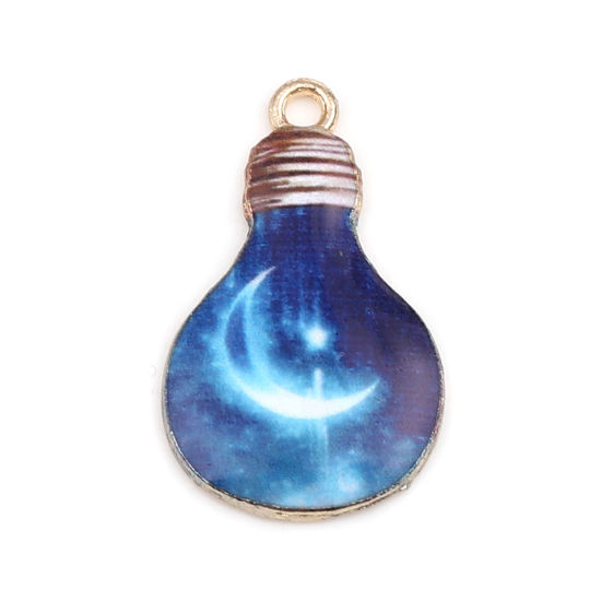 Picture of Zinc Based Alloy Galaxy Charms Bulb Moon