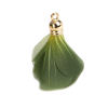 Image de Pendentifs Franges en Gaze Fleur Doré Vert Armée 4.5cm x 3.8cm, 10 Pcs