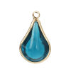 Picture of Brass Glass Charms Drop Peacock