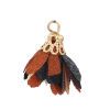 Picture of Zinc Based Alloy & Fabric Tassel Charms Chrysanthemum Flower Gold Plated 18mm x16mm( 6/8" x 5/8") - 17mm x13mm( 5/8" x 4/8"), 20 PCs