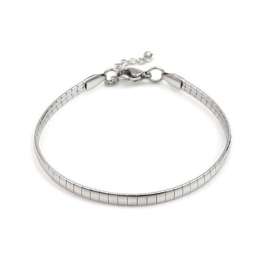 Picture of Stainless Steel Snake Chain Bracelets Rectangle