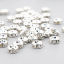 Imagen de Aleación de Metal de Zinc + Vidrio Cuentas Rondelle Ronda Argentado Transparente Rhinestone Aprox 4mm Dia, Agujero: Aprox 1mm, 100 Unidades