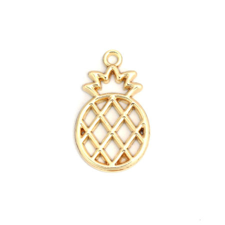 Breloques en Alliage de Zinc Ananas Creux     