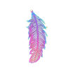Image de Pendentifs en Acier Inoydable Estampe en Filigrane Plume