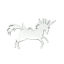 Immagine di 201 Acciaio Inossidabile Beniamino Contorno Ciondoli Cavallo Tono Argento 33mm x 25mm, 3 Pz