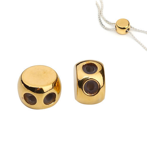 Picture of Brass Slider Clasp Beads Round With Adjustable Silicone Core
