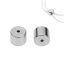 Brass Slider Clasp Beads Cylinder With Adjustable Silicone Core