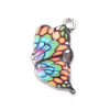 Picture of Zinc Based Alloy Insect Charms Butterfly Animal Multicolor Enamel