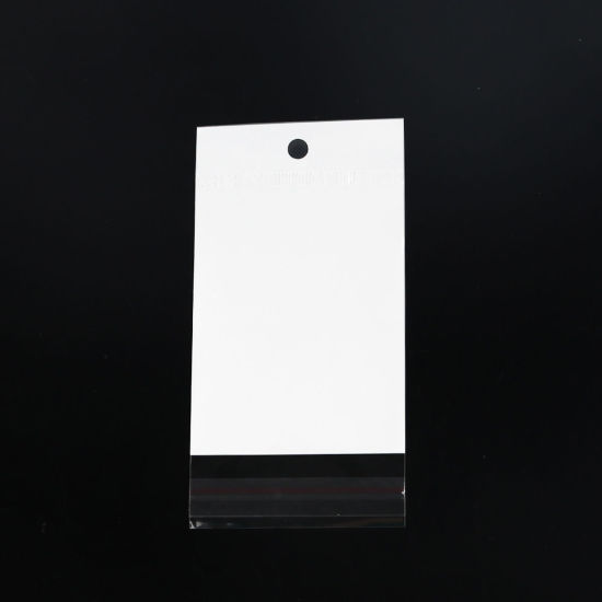 Picture of Plastic Self-Seal Bags Rectangle White Transparent (Usable Space: 9cm x 7cm) 13.6cm x 7cm, 100 PCs