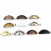 Picture of Iron Based Alloy Drawer Handles Pulls Knobs Cabinet Furniture Hardware Half Round 8x3.7cm 1.4x0.6cm, 1 Set