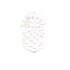Immagine di Ottone Charms Tono Argento Ananas Filigree Stamping 15mm x 9mm, 50 Pz