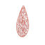 Immagine di Ottone Ciondoli Rosso Arancione Libellula Ali Filigree Stamping 4.5cm x 1.7cm, 10 Pz