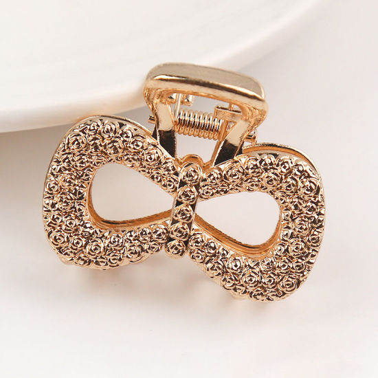 Immagine di Forcina Oro Placcato Cravatta a Farfalla Rosa 45mm , 1 Pz