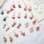 Picture of Resin Earrings White Christmas Snowflake 5cm(2") long, 1 Pair