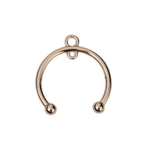 Picture of Zinc Based Alloy Charms U-shaped Gold Plated 28mm(1 1/8") x 26mm(1"), 20 PCs