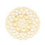 Immagine di Lega di Ferro Filigree Stamping Connettore Accessori Fiore Oro Placcato 23mm x 23mm, 10 Pz