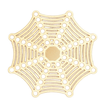 Lega di Ferro Filigree Stamping Connettore Accessori Ragnatela Oro Placcato 32mm x 32mm, 10 Pz