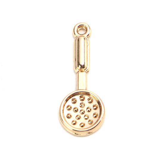 Picture of Zinc Based Alloy Charms Spoon Gold Plated 20mm x 8mm, 10 PCs