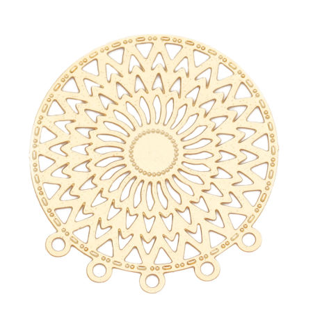 Iron Based Alloy Filigree Stamping Connectors Round