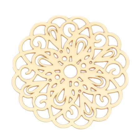 Brass Filigree Stamping Connectors Flower