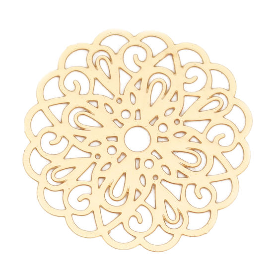 Picture of Brass Filigree Stamping Connectors Flower                                                                                                                                                                                                                     