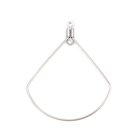 Boucles d'Oreilles en  Acier Inoydable Eventail     