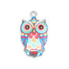 Picture of Zinc Based Alloy Halloween Charms Owl Animal Multicolor Enamel