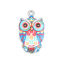 Picture of Zinc Based Alloy Halloween Charms Owl Animal Multicolor Enamel