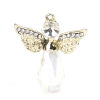 Picture of Zinc Based Alloy Glass Religious Charms Angel Faceted Clear Rhinestone