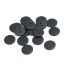 Picture of Resin Sewing Buttons Scrapbooking 2 Holes Round Black 15mm Dia, 200 PCs