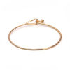 Picture of Brass Bangles Bracelets Round Gold Plated Can Open 19.5cm(7 5/8") long, 1 Piece