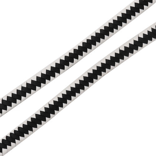 Bild von PU Schnur Schwarz & Weiß 9mm, 2 Meter