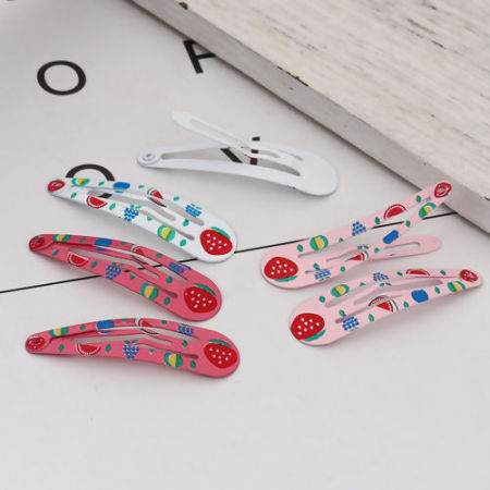 Children Hair Clips Findings Drop Multicolor Strawberries