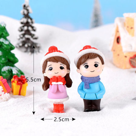 PVC Ornaments Decorations Multicolor Lovers 55mm x 25mm, 1 Pair