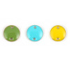 Picture of Brass Enamelled Sequins Connectors Round Unplated Enamel