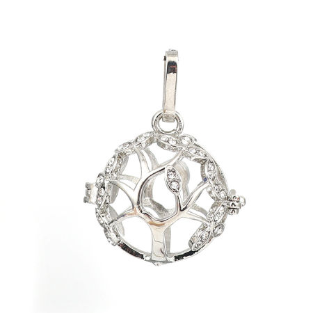 Copper Pendants Mexican Angel Caller Bola Harmony Ball Wish Box Locket Tree Clear Rhinestone Can Open 