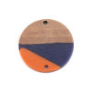 Imagen de Madera+Resina Conectores Ronda Multicolor 28mm Dia, 2 Unidades
