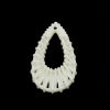 Imagen de Resina Conectores Gota Blanco Tejido 32mm x 20mm, 10 Unidades