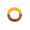 Imagen de Madera+Resina Conectores Ronda Amarillo Hueco 28mm Dia, 4 Unidades