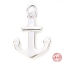Picture of Sterling Silver Charms Silver Anchor 18mm( 6/8") x 12mm( 4/8"), 1 Piece