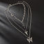Picture of Necklace Silver Tone Angel Butterfly 38.5cm(15 1/8") long, 1 Set ( 3 PCs/Set)