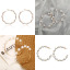 Image de Boucles d'Oreilles Créole Anneaux en Acier Inoxydable Doré Blanc Imitation Perles Annulaire 55mm x 55mm, 1 Paire