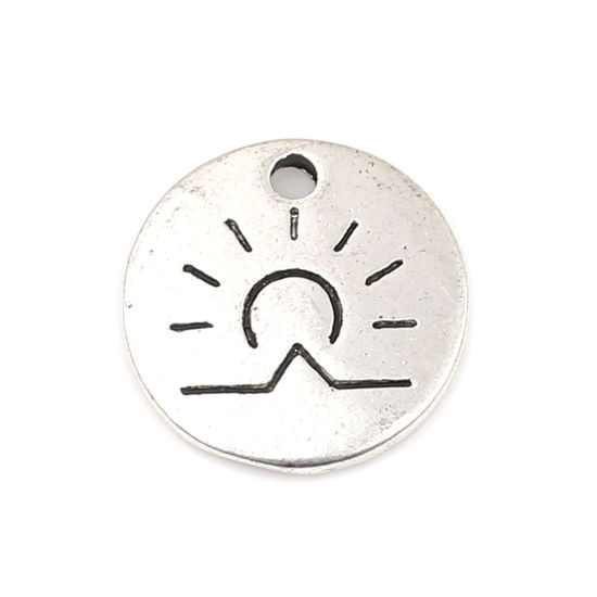 Picture of Zinc Based Alloy Charms Round Sun 