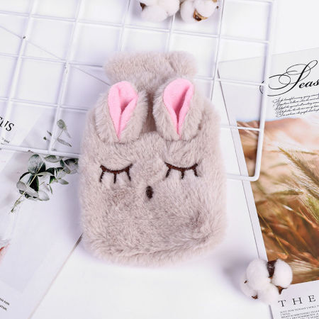 Hot Water Bag Apricot Beige Rabbit Animal 22cm x 14cm, 1 Piece
