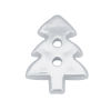 Picture of Resin Sewing Buttons Scrapbooking 2 Holes Christmas Tree Silver 17mm x 13mm, 100 PCs